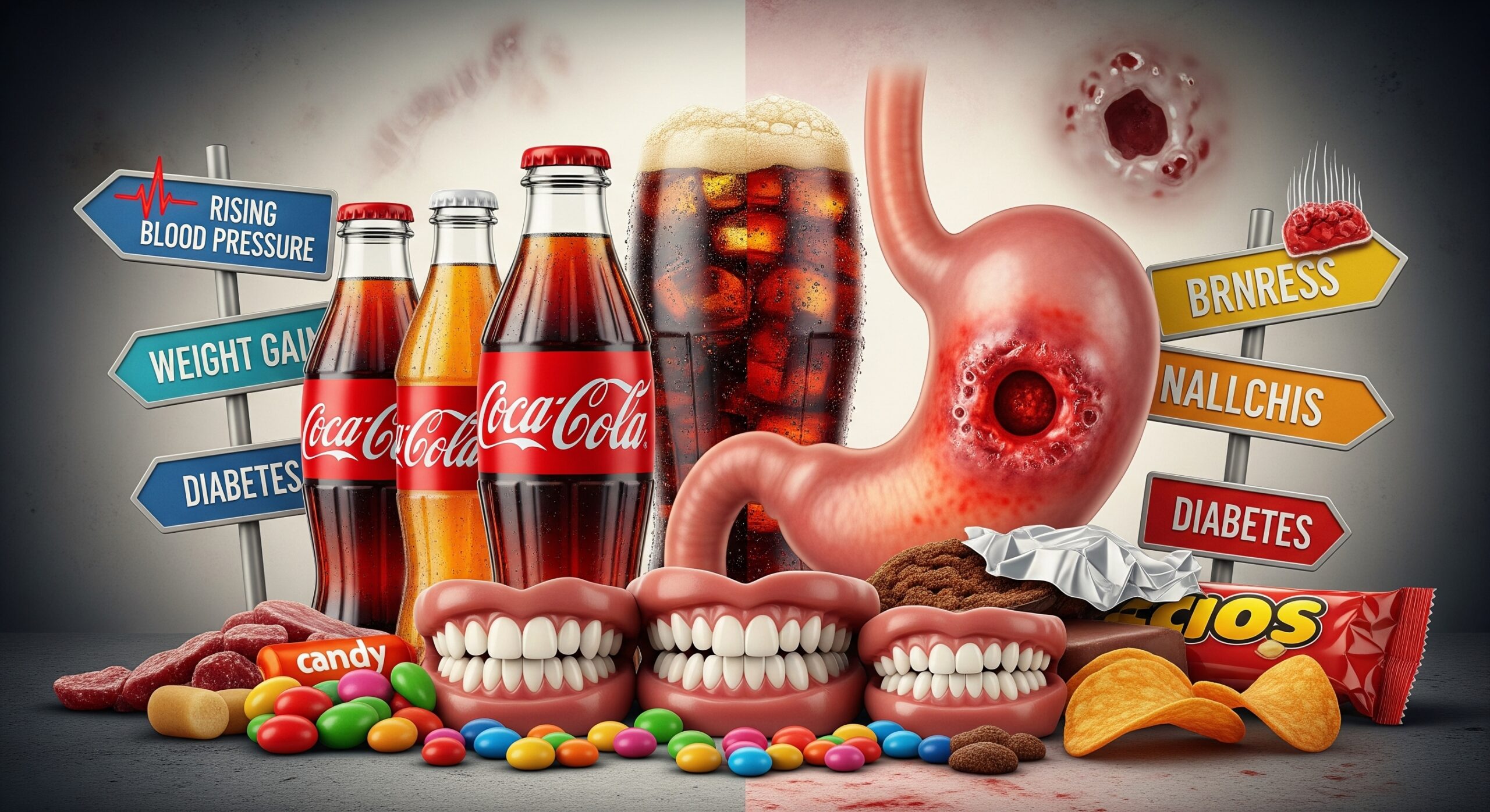 نوشابه‌های گازدار و شیرینی‌جات عامل پوسیدگی دندان